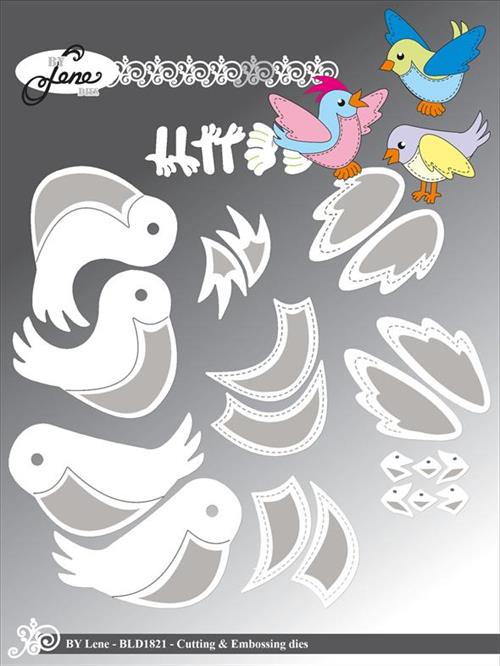 By Lene dies Birds Største 6,2x4cm